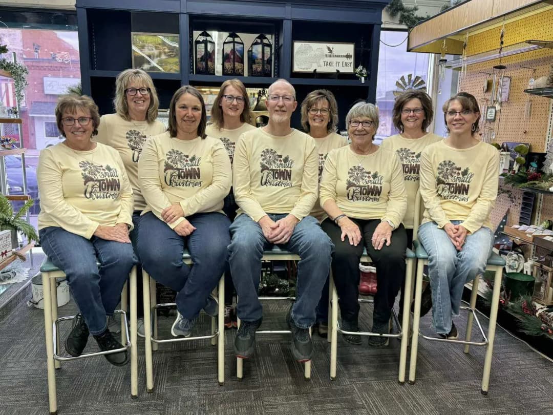 pharmacist greeting a patient inside Reimer Pharmacy